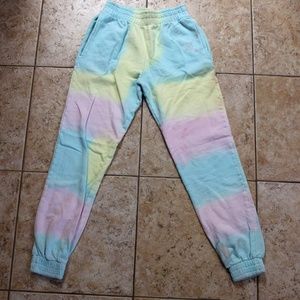 Frankie's Bikinis Aiden Sweatpants Rainbow Tie Dye